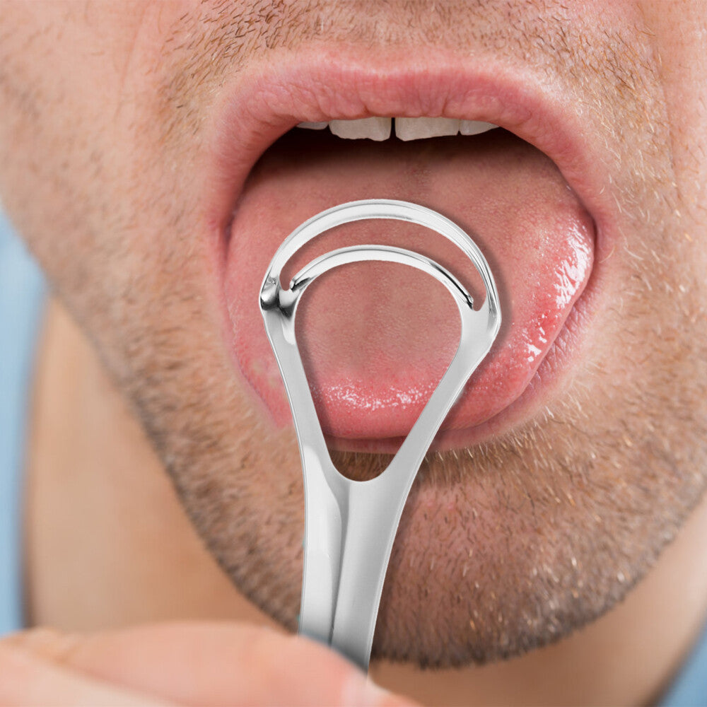 Stainless Steel Tongue Scrapers (Double-layer)